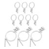 FELTECHELECTR 10pcs Mini Drum Keychain Metal Music Keyrings for Rock Drummers Portable Lightweight Silver Keychains for Music Classes and Small Gifts for Musicians