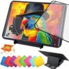 Felt Puzzle Board with Transparent Dust Cover for 500-1000 Pieces, Foldable Jigsaw Puzzle Table with Adjustable Tilting Stand & 8 Color Sorting Trays, Portable Non-Slip Mat, Gift for Puzzle Lover