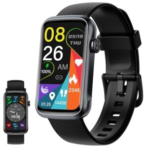 Fempoin Smart Watch for Men Women, 2026 New 1.47" HD Smartwatch, Fitness Tracker with 110+ Sport Modes, IP68 Waterproof Pedometer, Heart Rate/Sleep/Step Monitor for Android iOS, Black