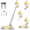 fenhua Cordless Vacuum for Home, Powerful Stick Vacuum Cleaner with Rechargeable Battery, 6-in-1 Lightweight Handheld Vacuum, 45 Mins Runtime for Hardfloor & Carpets Pet Hair