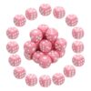 FENICAL 100pcs Pink Acrylic Mini Dice Set with Rounded Corners for Board Games and Social Settings, Versatile Small Round Dice for Parties and Classroom Teaching
