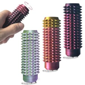 Fepucoy 3PC Little Ouchies Pain Stim Fidget, Extra Sharp Spiky Sensory Fidget for Adults, Help Relieve Stress, Anxiety, Tension | Functional Pocket Fidget for Office & Study (Multi-Material A)