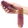 FEPUCOY Little Ouchies 5-in-1 Pain Stim Fidget, Extra Sharp Spiky Sensory Fidget for Adults, Help Relieve Stress, Anxiety, Tension | Functional Pocket Fidget for Office & Study(Rose Red Gold)