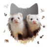Ferrets Puzzles for Adults, 175 Pieces, Wolf Shape
