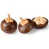 Ferrochef 2 Pcs Wooden Mangosteen Passive Oil Diffuser Mini Essential Oil Passive Diffuser Non Electric Porcelain Aromatherapy Diffusers for Car, Desk, Travel, Rooms, Home, Office