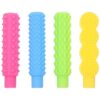 FESTFENDS 4pcs Pencil Toppers Covers - Pencil Tip Protectors & Extenders | Silicone Sensory Chew Tools | Back to School Supplies for Home & Classroom