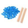 FewNvWa 100 Wooden Tiles Featuring Lowercase Letters for Crafting and Games, Blue