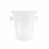 FewNvWa Champagne Ice Bucket Chiller Drink Tub Beverage Holder with Carry Handles Clear Polystyrene Lightweight Design Suitable for Parties Gatherings Backyard Events Home Entertaining