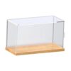 FewNvWa Display Case Acrylic Countertop Storage Wooden Base Box Organizer for Figures Suitable for Gift Giving Home Use Trade Show Ret, 26x12x14.5cm