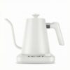 FewNvWa Electric Kettle Gooseneck Kettle With Long Spout Temperature Control Kettle With Digital Display And Rotary Knob 304 Stainless Steel Rapid Heating suitable for pour over coffee use, White