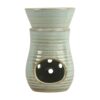 FewNvWa Essential Oil Burner Ceramic Diffuser Candle Holder Wax Melt Warmer Decorative Suitable for Yoga Spa Office Bedroom Home Decoration GIF, Light Blue