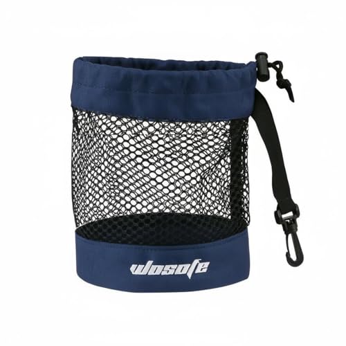 FewNvWa Wall Hanging Organizer Closet Organizer Storage Bag Wall Rack with Mesh Pockets Cotton Linen with Easy Mounting Suitable for Bedroom Doors Closet rods Compact Apartments Rooms, Blue