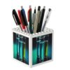 FHEDVBN Personalized Block Pen Holder, Photo Brick Block Puzzle Pencil Pot