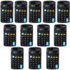 Fiada 12 Pieces Pocket Size Mini Calculators Handheld Angled 8-Digit Display Calculators Basic Standard Small Accounting Desktop Supplies for Office School and Home