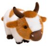FIAEUGZKM Cute Realistic Cow Stuffed Animal, 11.8" Soft Fluffy Farm Calf Plush Toy for Boys Girls Kids Adults, Brown and White