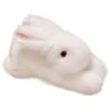 FIAEUGZKM Fluffy Angora Bunny Stuffed Animal, 17.7" Cute Soft Long Hair Realistic Rabbit Plush Toy for Boys Girls Kids Adults, White