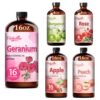 Fidelissima Natural Essential Oil Set,5 Scents Gift Kit–Geranium,Bergamot,Rose,AppleFresh,Peach,Fragrance Oil for Diffuser,Candle Soap Making,Personal Care with Glass Dropper