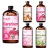 Fidelissima Natural Essential Oil Set,5 Scents Gift Kit–Geranium,Cinnamon,Geranium,Cherry Blossom,White Musk,Fragrance Oil for Diffuser,Candle Soap Making,Personal Care with Glass Dropper