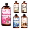 Fidelissima Natural Essential Oil Set,5 Scents Gift Kit–Geranium,Cedarwood,Vanilla,Blueberry,Sandalwood,Fragrance Oil for Diffuser,Candle Soap Making,Personal Care with Glass Dropper