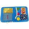 Fidget Blanket for Dementia, Soft Sensory Lap Blanket with Buttons and Buckles, Portable Flip-Style Activity Mat for Adults with Alzheimer’s, Tactile Memory Care Design for Home and Travel