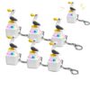 Fidget Clicker , Rechargeable Fidget Clicker with Real Sound and LED Light, Keyboard Toy , Funny Interactive Desk Stress Relief Toy Gifts for Adults,white-6pcs