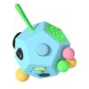 Fidget Dodecagon-12 Sided Fidget Toy Stress Relief Cube for Children and Adults, Silent Compact Classroom Gifts Stocking Stuffers for Teen Boys, Kids(B3 Blue Sky)