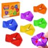 Fidget Sensory Toys for Kids - 6Pack Quiet Textures Sensory Flip Cube for ADHD, Anxiety & Stress Relief, Non-Toxic Durable Desk Fidgets for Classroom, Home & Travel, for Toddlers & Teens