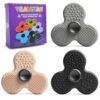 Fidget Spinner for Adults Teens Quiet Fidget Toys 3pcs Sensory Toys for Kids with Autism Fidgets for Classroom Office Desk Toys Stress Toys for Anxiety Relief Calming Down Gift for Girls Boys A