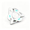 Fidget Spinner Metal Finger Hand Spinner Toys with Luminous Light for Adult Relieving Stress Boredom (Silver)