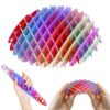 Fidget Toy, Big Fidget Toys Adults and Teens, Funny Stretchy Sensory Stress Toy, Fidget Sensory Squeeze Toys, Relieves Stress and Anxiety Finger Toys for Teens with Autism ADHD-Rainbow