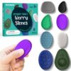 Fidget Toys Adults Sensory Stone: 8 Pack Textured Worry Stones for ADHD Kids Calming Down-Soothing Sensory Toys for Anxiety Relief-Mini Desk Toys for Calm Down-Student Classroom Prizes Fidget Toys