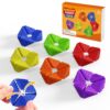 Fidget Toys Bulk for Kids, Quiet Sensory Flip Toys, 4-Sided Textured Silicone Desk Fidgets, Classroom Prizes, Party Favors, Calm Corner Toys for Kids and Adults (6)