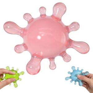Fidget Toys Stress Ball for Kids,Squishy Ball Stress Splat Toys,Stress Splat Toy,Squishies Anxiety Stress Relief, Office Mental Health Gifts Prizes Autism Favors (Pink)