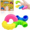 Fidget Toys, Textured Sensory Toys Suitable for Kids and Adults, Containing 4 Squishy Soft Noodles, Autism Sensory Toys， Stress-Relieving Essential for the Classroom and Travel