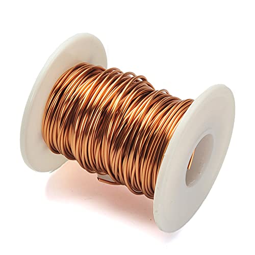 Fielect 18AWG Magnet Wire 1mm Inner Dia Enameled Copper Wire 65.6Ft Length Magnet Winding Wire 155℃ Magnetic Coil for Transformers Inductors, Electric Appliance