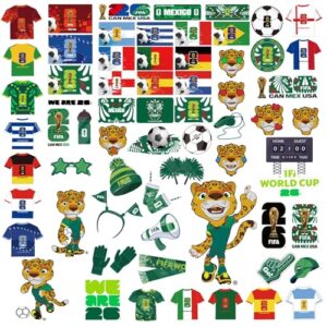 FIFA World Cup 2026 Stickers - Official Soccer Sticker with Trophy, Host City, Flags & Mascot Design, Waterproof Stickers for Water Bottle Laptop Phone, Soccer Party Favors (FIFA Mexico Collection)