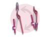 Fiico WONDAY TWIST'n Safe Children's Metal Compass Pink with Safety Tip and Increased Maneuverability