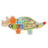 FIIOEOY Dinosaur Activity Wall Busy Board Panels, 11-in-1 Montessori Sensory Wall Panel for Kids, Toddler Learning Activity Center, Perfect for Playroom Daycare Nursery Classroom