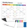 FINDMAG Magnetic Dry Erase Board, Fridge Calendar, White, 16.5"x11.8"