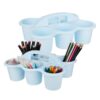 Find Scrapblooms 2 Pack Classroom Caddy For School,Kidsroom,Pencil Holder,Plastic Cup Caddy for Drink Delivery (Blue)