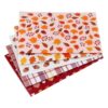 FINGERINSPIRE 5 Pcs Autumn Felt Fabric 9x12 inches Maple Leaf Checkered Acorn Heart Pattern Fall Decor Felt Sheets 0.8mm Thick Autumn Theme for Harvest Thanksgiving DlY Craft Decorations