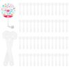 FINGERINSPIRE 60 Pcs Clear Plastic Fan Handles 4.9x1.2x0.16 inch Transparent Hand Fan Sticks, Replacement Handle Parts for DIY Craft Projects, Wedding Decorations, Church Events