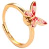 Finger Ring Butterfly Fashion, Fidget Jewelry for Anxiety Support, Adjustable Copper Joint Ring, Smooth Lightweight Accessory for Daily Wear