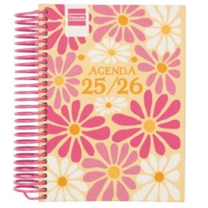 Finocam - Agenda Diva Year 2025 2026 1 Day Page September 2025 - June 2026 (lesson year) + July and August summary Spring Portuguese