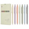 FIOVER Gel Pens, 7pcs 0.5mm Quick Dry Black Ink Fine Point Smooth Writing Pens High-End Series Ballpoint for Office School Supplies (7Pcs Morandi)