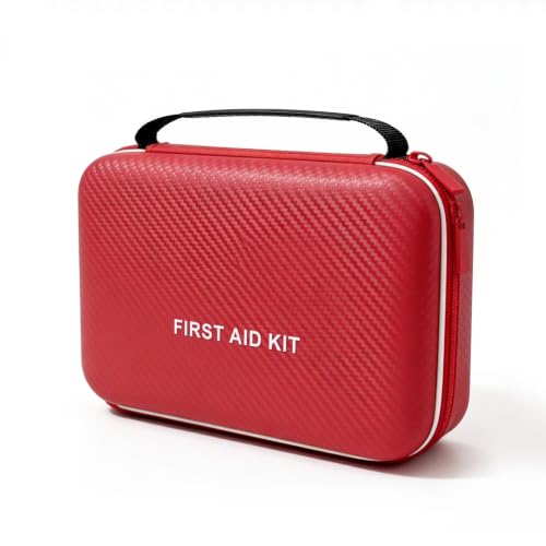 First Aid Kit - Smart Compartments Medical Kit with EVA Hard Shell, Large Capacity for Various Emergency Supplies, Emergency Kit for Home, Car, Travel, Businesses, Camping, Hiking, Outdoor Emergencies