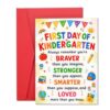 First Day of Kindergarten Cards, Cute Kindergarten School Supplies Cards for Girls Boys, First Day of School Gift for Kids Son Duaghter Grandson Granddaughter, Back to Schools Supplies for Students