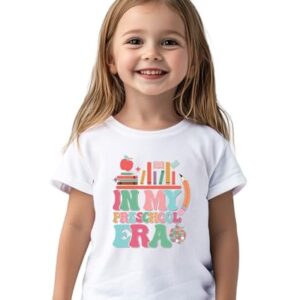 First Day of Preschool Shirt Pre K Shirts for Girls Boys Toddler Kids 1st Day of Prek Gift Cotton Tee 2T 3T 4T