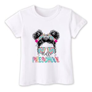 First Day of Preschool Shirt Pre K Shirts for Girls Boys Toddler Kids 2T 3T 4T Prek Cotton Tee 1st Day of Preschool Gift