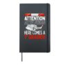 First Day Of School 1st Grade Police Helicopter - ATTENTION Hardcover Journal, Black